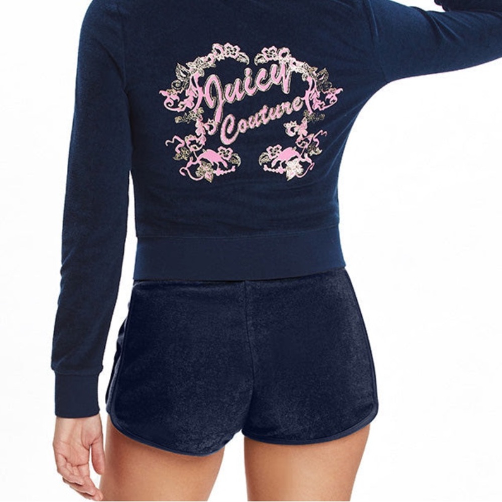 Juicy Couture Terry Logo Jacket in Regal Blue